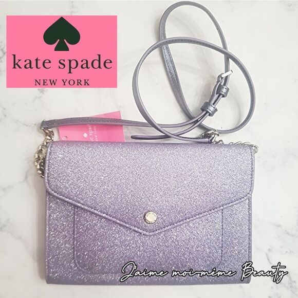 Kate Spade Lilac Frost Glitter Crossbody - Picture 1 of 6